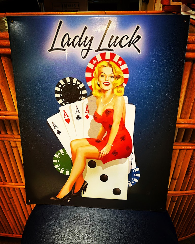 Lady Luck Plåtskylt