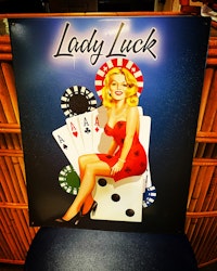 Lady Luck Plåtskylt