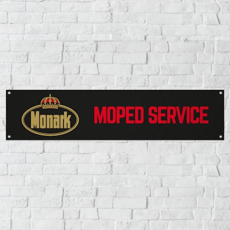 Monark Mopedservice Banderoll