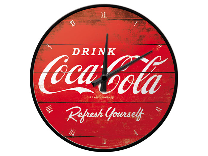 Väggklocka Coca-Cola Logo Röd