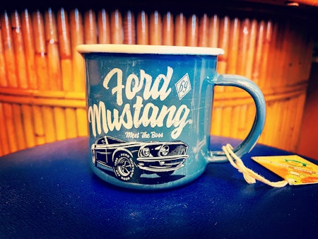 Ford Mustang Emalj Kaffe-mugg