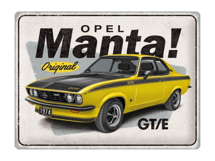 Opel Manta GT/E Plåtskylt