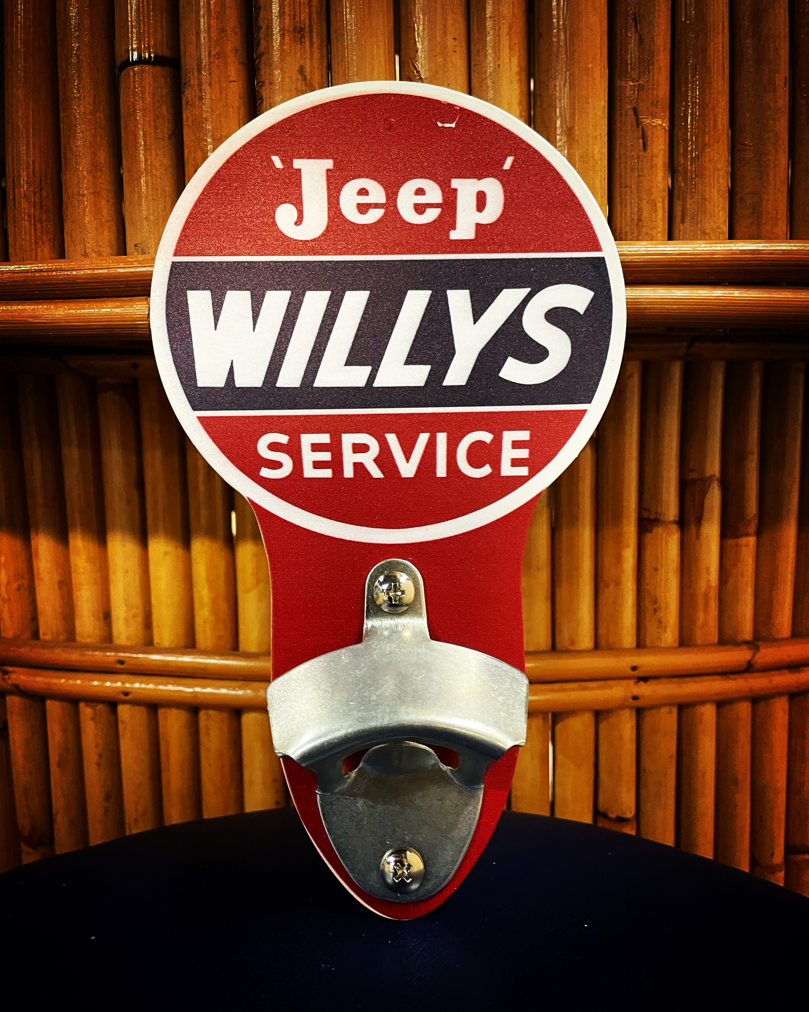 Jeep Willys Flasköppnare för väggmontage