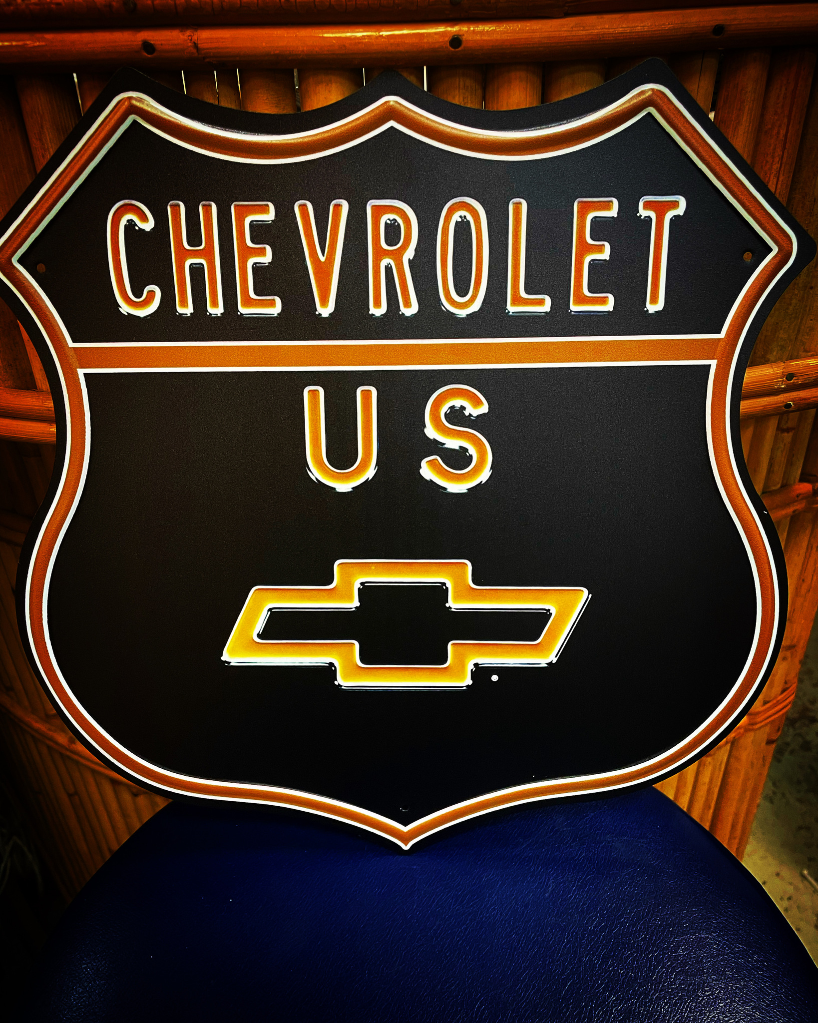Chevrolet Us "sköld" plåtskylt
