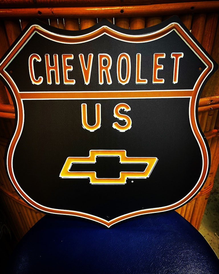 Chevrolet Us "sköld" plåtskylt