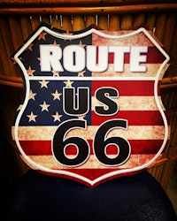 Route 66 "sköld" plåtskylt