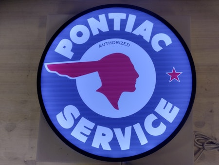 Pontiac Service Ljusskylt