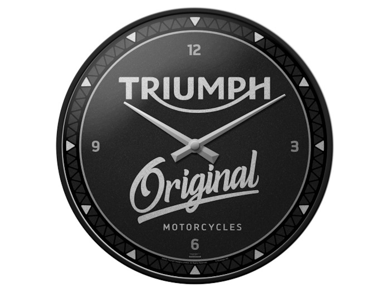 Snygg klocka för Triumph-entusiasten. Mått: 31cm i diameter