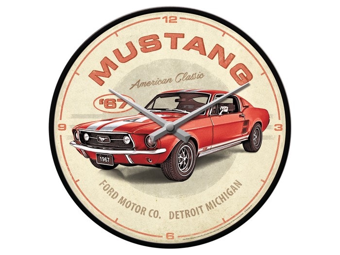 Snygg klocka för Mustang-entusiasten. Mått: 31cm i diameter