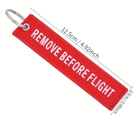 Remove before flight Nyckelring