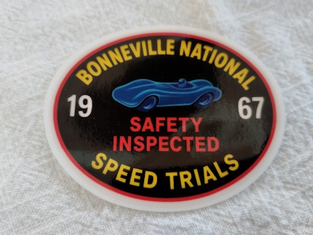 1967 Bonneville Safety Inspection dekal