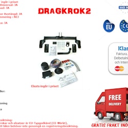 Komplett fast dragkrok med elsats 7polig Renault Kangoo 1998 - 2008