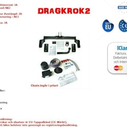 Komplett fast dragkrok med elsats 7polig  BMW 3-serie 1998 - 2005