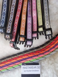 15 mm halsband med dekorband o reflexkoppel