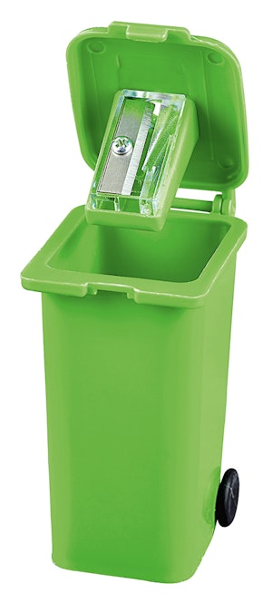 Pencil sharpener Dust-bin green