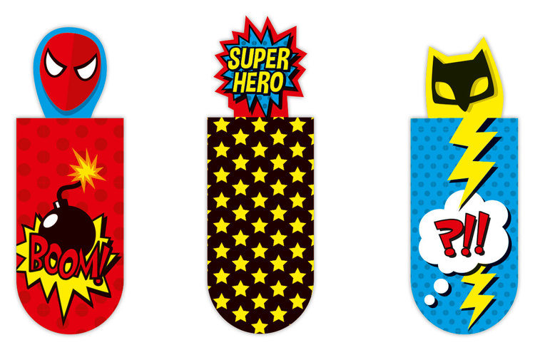 Magnetic Bookmark Super heros
