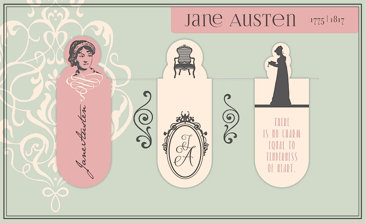 Magnetbokmärke Jane Austen