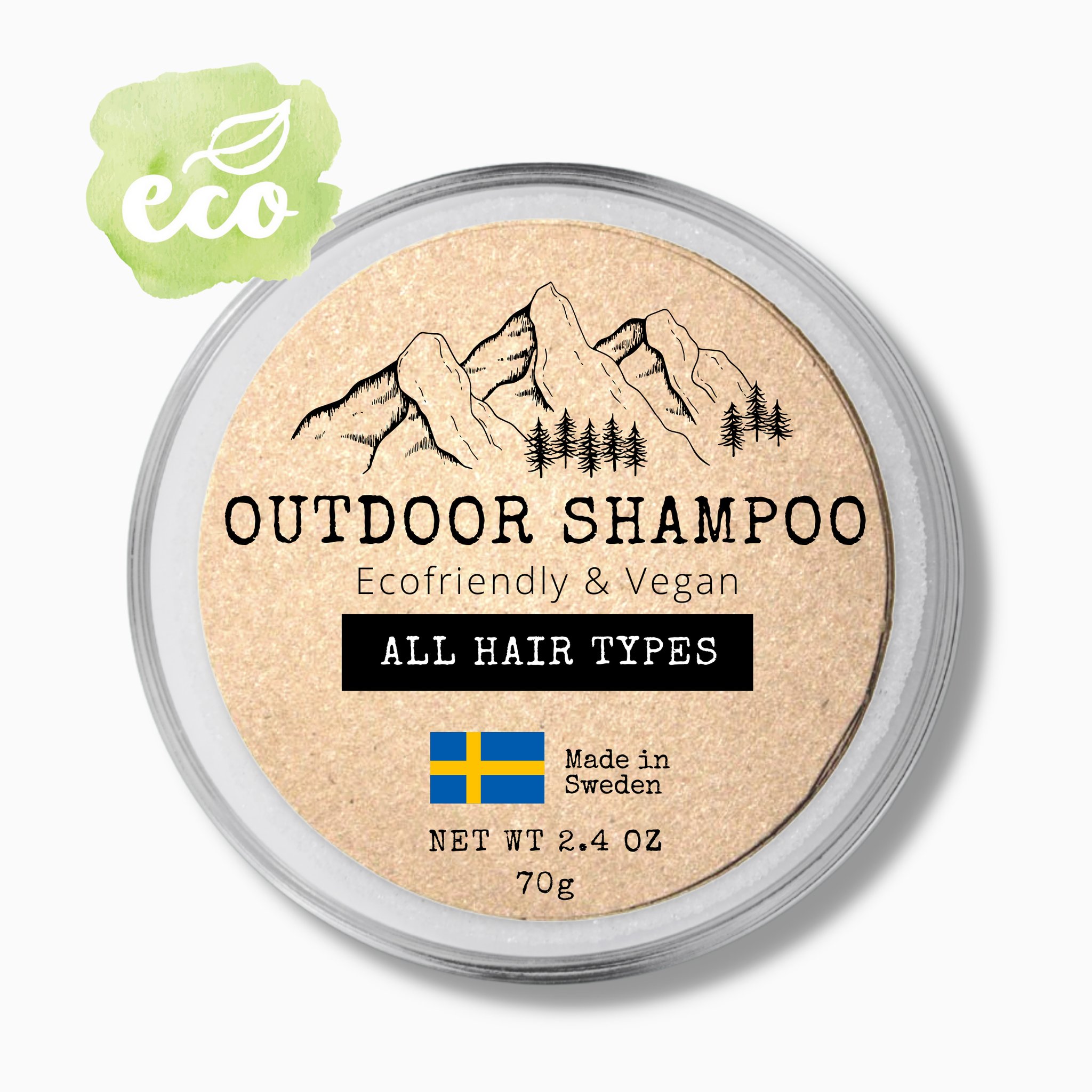 Outdoor Shampoo 70 g, 3 in 1; Schampo, Balsam & Tvål