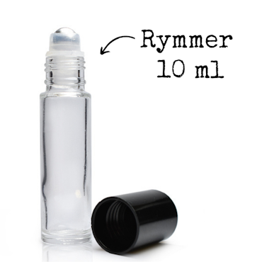 Glasflaska med roller - 10 ml