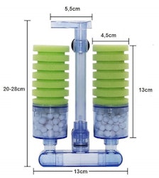 Svampfilter med biologisk filtermedia