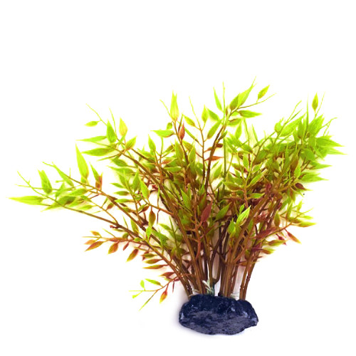 Plastväxt Bambu med gröna detaljer 22 cm