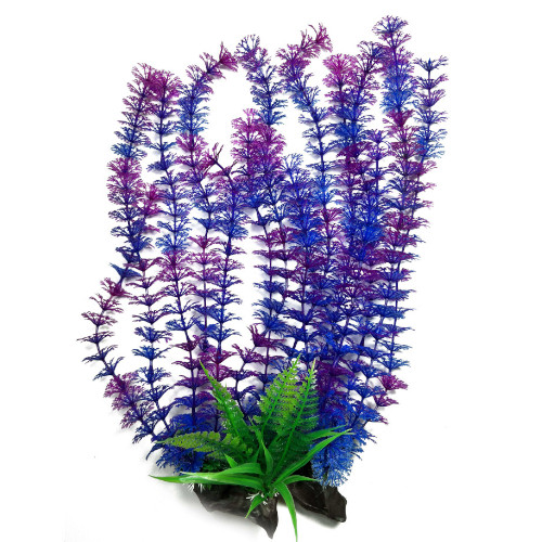Plastväxt Cabomba blå / lila 43 cm