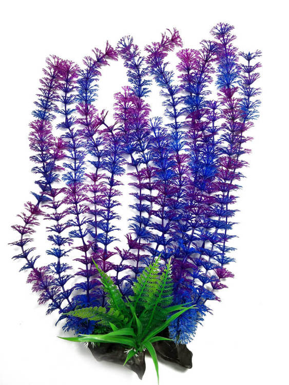 Plastväxt Cabomba blå / lila 43 cm