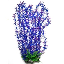 Plastväxt Shinnersia blå/lila med rosa detaljer 55 cm