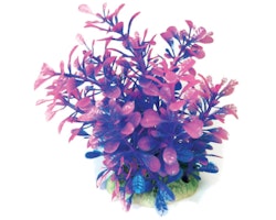 Plastväxt Bacopa blå / rosa detaljer 13 cm