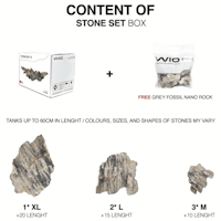 Sten kit - Grey fossil wood rock