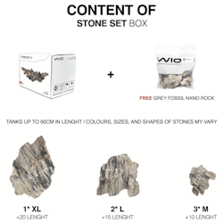 Sten kit - Grey fossil wood rock