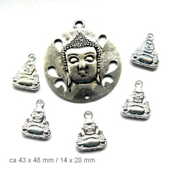 6 st berlocker / charms - buddha