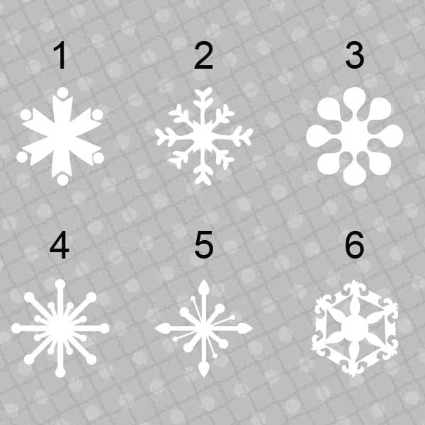 Snöflingor - passar till julgranskula - 5 st - ca 40 mm
