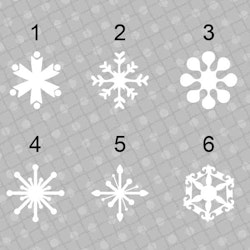 Snöflingor - passar till julgranskula - 5 st - ca 40 mm
