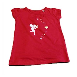Rosa T-shirt - 4 år (ca 96-104 cm) + en liten kasse - fe som håller måne