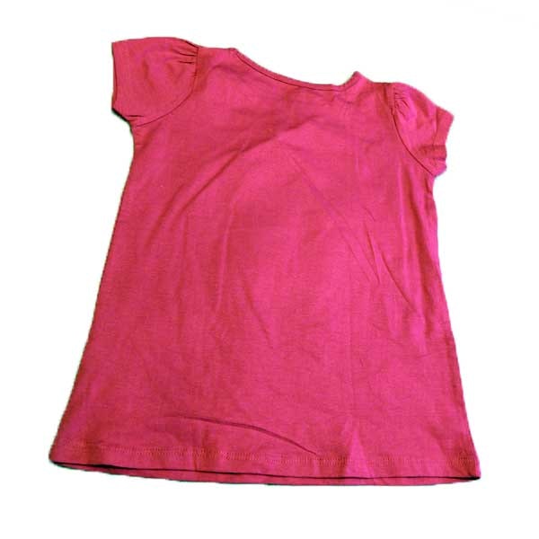 Rosa t-shirt - ca 8 år (ca 118 - 128 cm) + en gympapåse med tryck - fe på måne
