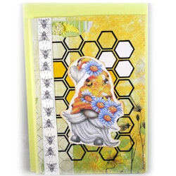 Kopia Handgjort kort - bee gnome 02