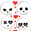 Stickers / Dekaler  - döskallar och hjärta