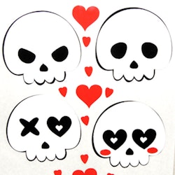 Stickers / Dekaler  - döskallar och hjärta