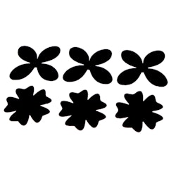 Stickers / Dekaler  - Svarta blommor
