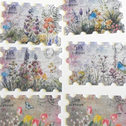 Stickers  / Klistermärke - blommor och fjärilar