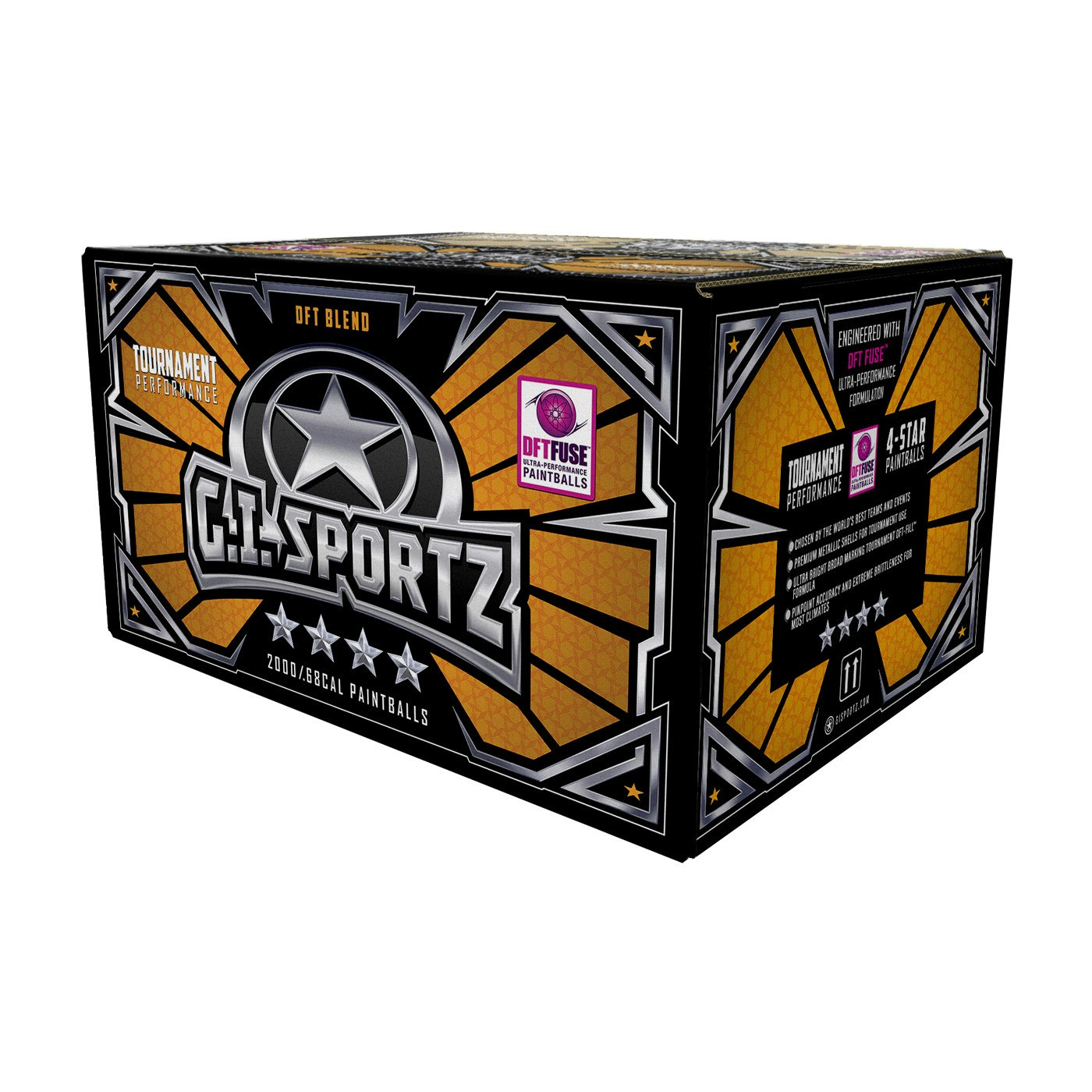 GI Sportz 4-Star Paintballs .68 Cal 2000ct