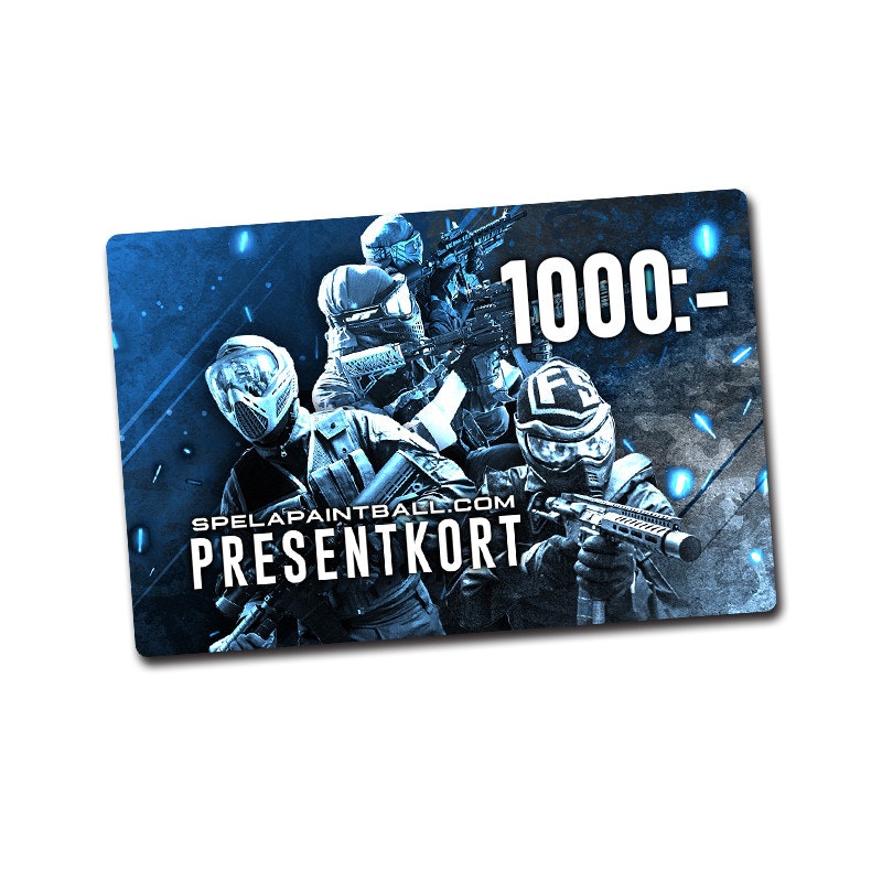 Spelapaintball.com Presentkort Värde 1000kr