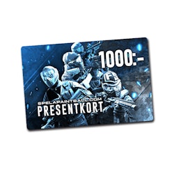 Spelapaintball.com Presentkort Värde 1000kr