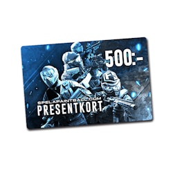 Spelapaintball.com - Presentkort Värde 500kr