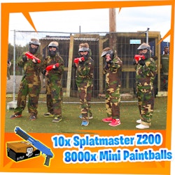(Bundle) 10x Splatmaster Z200 + 8000 Mini Paintballs
