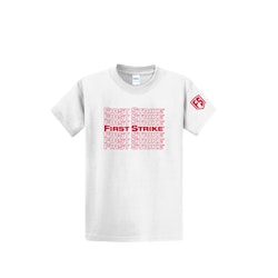 First Strike T-Shirt White w/ Red