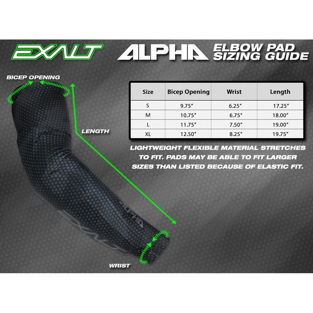 Exalt Alpha Elbow Pads Grey