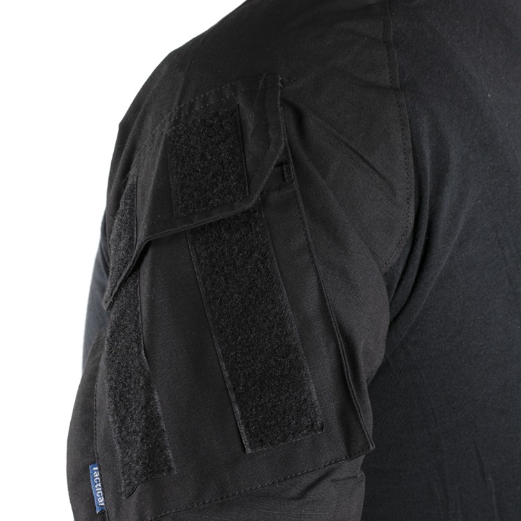 DELTA SIX Tactical Top Frog Suit / Combat Shirt V3 w/ Protectors Black