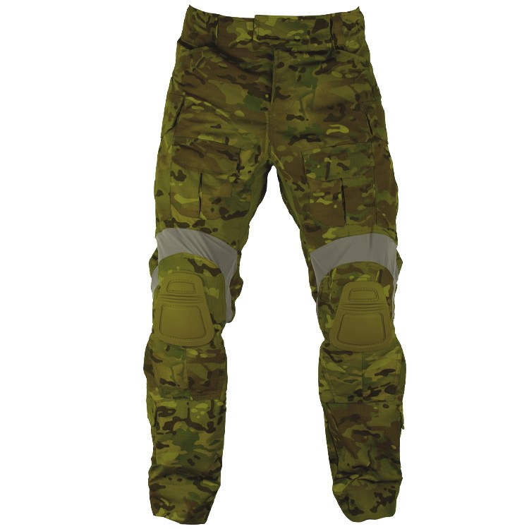 DELTA SIX Tactical Pants / Combat Pants V3 w/ Protectors Dark Green Multicam